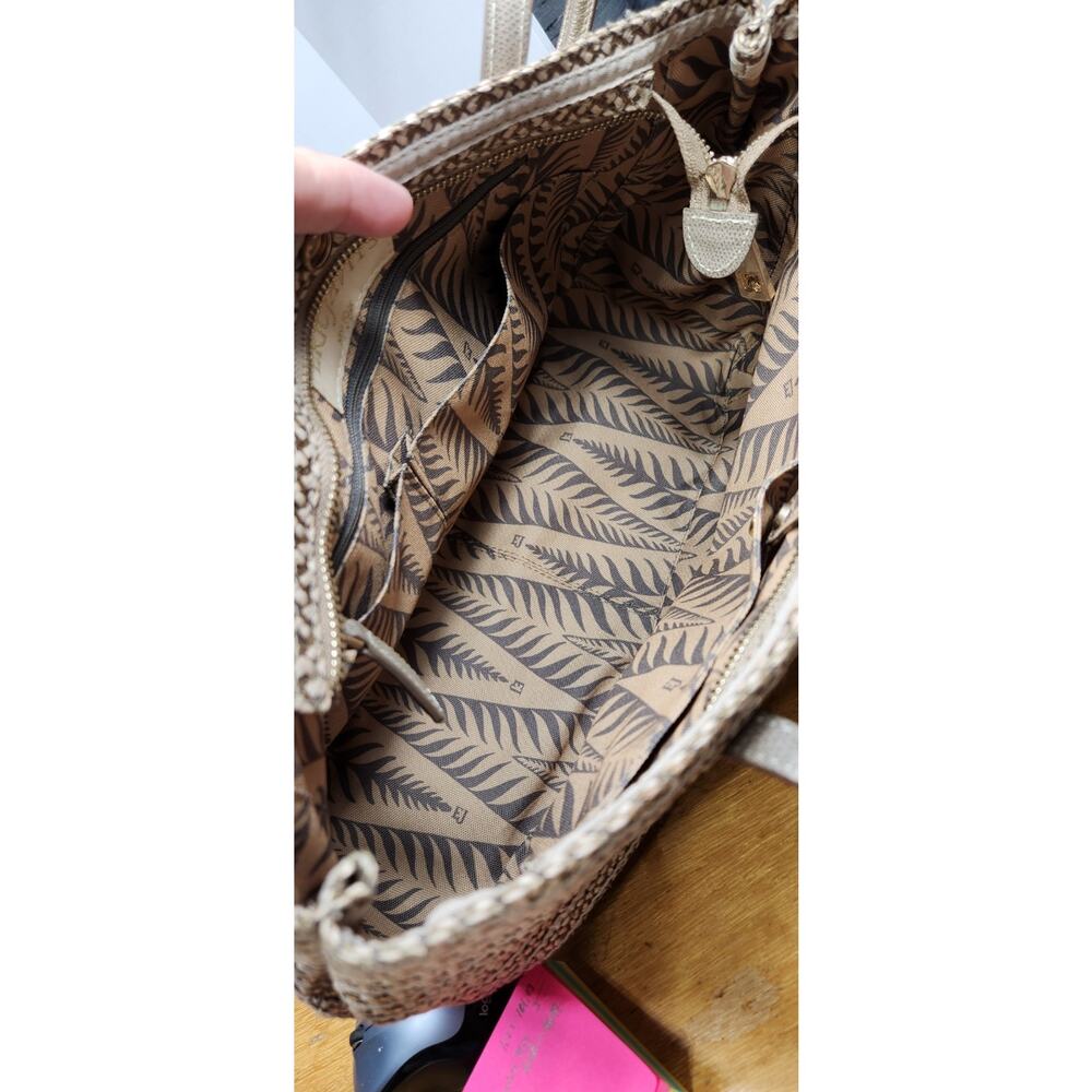 Eric Javits Dame Brooke Squishee Woven Straw Tote Shoulder Bag Very Clean - Picture 7 of 7